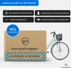 Bergsteiger AmsterdamDamenfahrrad 28 Zoll , Mit Korb, Fahrrad-Licht, Rücktrittbremse, Rahmenhöhe 48 Cm, Hollandrad Im Retro-Design, Farbe Hellgrün -Globbervi Verkaufe 1eac958b1e2e29be9eadc0bbf4ae5585 2