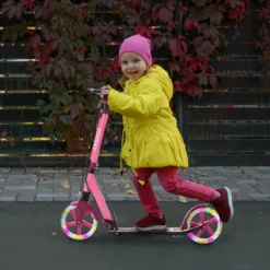 AREBOS Cityroller Tretroller Mit LED, Höhenverstellbar, Klappbar, Inkl. Tragegurt, Hand- & Trittbremse, Für Kinder Und Erwachsene, Bis 100kg Belastbar Roller, Pink 19 AREBOS Cityroller Tretroller Mit LED, Höhenverstellbar, Klappbar, Inkl. Tragegurt, Hand- & Trittbremse, Für Kinder Und Erwachsene, Bis 100kg Belastbar Roller, Pink -Globbervi Verkaufe 1edc87f0920a03a2c8127ef21df928e9