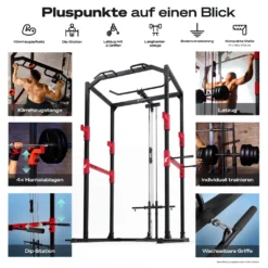 Sportstech Power Rack + Klimmzugstange, Dip-Barren, 2X Latzug Griff + Karabinerhaken, Ablage Für Langhantel Mit Gewichten, Home Gym Kraftstation: Fitness & Sport Zuhause, FPR300 12 Sportstech Power Rack + Klimmzugstange, Dip-Barren, 2X Latzug Griff + Karabinerhaken, Ablage Für Langhantel Mit Gewichten, Home Gym Kraftstation: Fitness & Sport Zuhause, FPR300 -Globbervi Verkaufe 1f488d125604b0568cb51dc54fbcbfb7