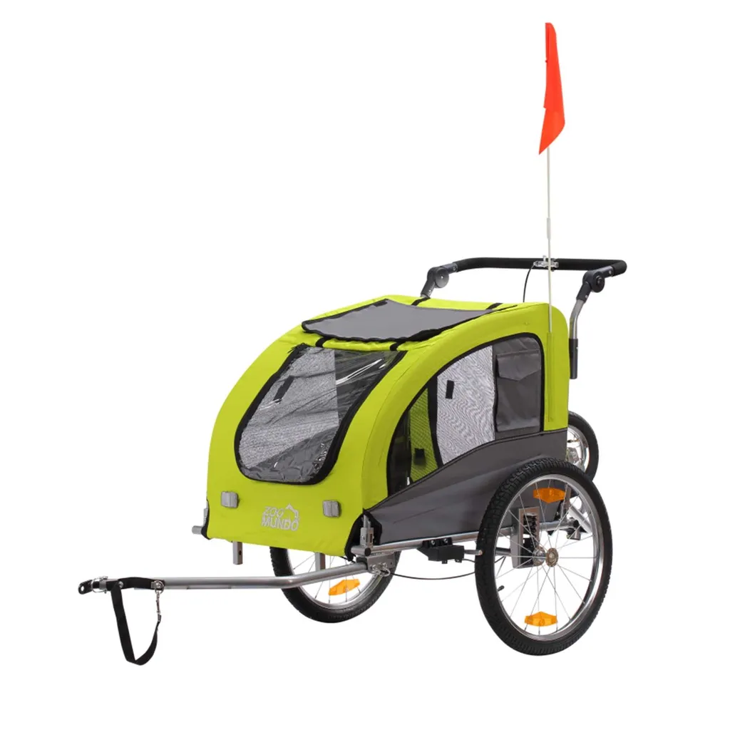 Zoomundo 3in1 Hundeanhänger Fahrradanhänger Hundejogger Für Hunde - LUCKY In Grün 2 Zoomundo 3in1 Hundeanhänger Fahrradanhänger Hundejogger Für Hunde - LUCKY In Grün – Bild 2
