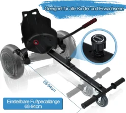Riossad Hoverboard Sitz, Hoverboard Kart Aufsatz, Selbstausgleichender Roller Kompatibel Von 6,5"bis 10" Groessenverstellbar Fuer Kinder Und Erwachsene -Globbervi Verkaufe 1fae03a76faaf153bc678d646053a0e9