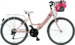 Kinderfahrrad Kands Kinder, 24 Zoll Alu Räder, 6 Gang Shimano,130-165 Cm Groß, Rosa