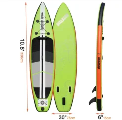 Stand Up Paddle Board SUP Board Set, 330x76x15cm, Bis 150kg, Kajak Sitz, Integrierte Kick-Pad, 3 Finnen, Verstellbares Doppel-Paddel, Komplettes Zubehör, Grün -Globbervi Verkaufe 21d08cd12e4dbec2645e99eec71a8abf