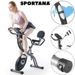 Sportana F-Bike Heimtrainer Eagle 3 Faltbar 10 Stufen 7 Sitzhöhen LCD Display Fitnessfahrrad 2 Zugbänder Fahrradtrainer Fitnessbike X-Bike -Globbervi Verkaufe 2310cbefb88945cd061f73d173ad5a17