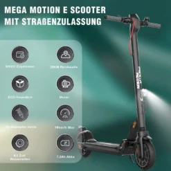 MARKBOARD 8.5-Zoll Klappbar Elektroscooter (ABE) Mit Strassenzulassung (eKFV), Anti-Rutsch-Reifen Und LCD-Bildschirm |7.5Ah Akku| Bis 19 Km/h Und 350 Watt Motor Schwarz|E-Scooter Elektroroller Cityroller Electric Scooter E-Bikes Erwachsene -Globbervi Verkaufe 24618e49738dd453eecfa4f36354846c