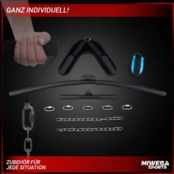 Miweba Sports Kraftstation MK500 Pro, 14 Gewichtsblöcke, 50 In 1, 60 Kg Seilzug, Butterfly, Beinstrecker, Zugturm, Bizeps Curlstange, Multifunktionale Premium Fitnessstation Für Profis Und Anfänger -Globbervi Verkaufe 2556520abd2df7c94343749bf89cf49d