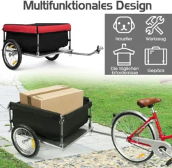 COSTWAY Fahrradanhaenger, Gepaeckanhaenger Klappbar, Lastenanhaenger 40 Cm Raeder Handwagen Bis 40 Kg Tragkraft 7 COSTWAY Fahrradanhaenger, Gepaeckanhaenger Klappbar, Lastenanhaenger 40 Cm Raeder Handwagen Bis 40 Kg Tragkraft -Globbervi Verkaufe 2618c86fa8b4482b85240cafb9b711cf