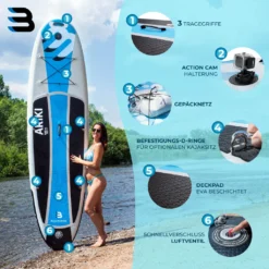 SUP Board ARIKI - Aufblasbar Mit Paddel Pumpe Rucksack - 3 Größen + Für Kinder (325x86x15cm / 10'8") -Globbervi Verkaufe 2647de0ed820d27caf4c6ef37d4ebefe