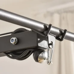 HOMCOM Kraftstation Mit Riemenscheibe Sitz Verstellbar Und Mehreren Kabelpositionen Zur Stärkung Der Muskulatur Trainings-Gerät Für Zuhause Fitness Stahl Schwarz 107 X 120 X 190 Cm -Globbervi Verkaufe 268d3c4ecd9b0b3b08f673d89aefec87