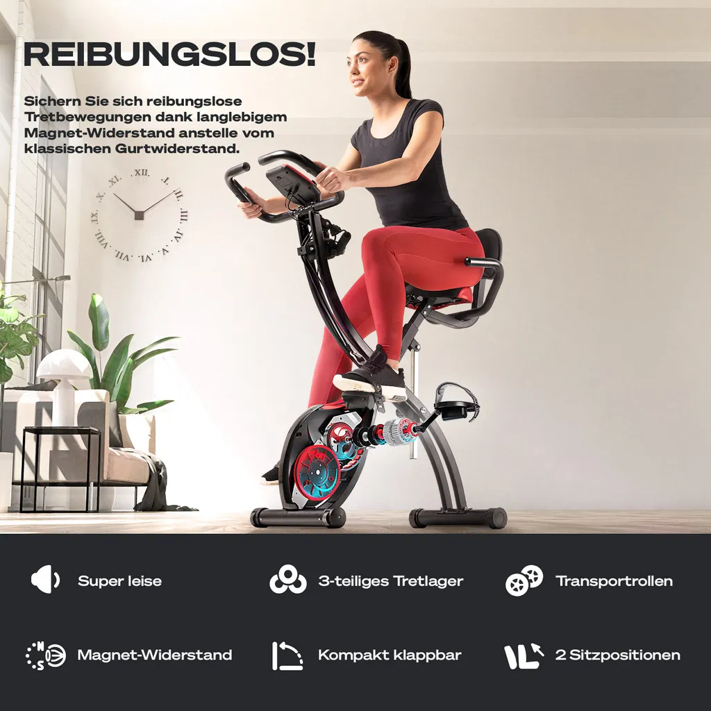 Sportstech 3in1 Premium Heimtrainer Mit Video Events & Multiplayer App, Fahrrad Mit Komfortsitz & Handpulssensoren, Ergometer Für Zuhause Klappbar, Fitness Power Ropes, Hometrainer X150 Bike 6 Sportstech 3in1 Premium Heimtrainer Mit Video Events & Multiplayer App, Fahrrad Mit Komfortsitz & Handpulssensoren, Ergometer Für Zuhause Klappbar, Fitness Power Ropes, Hometrainer X150 Bike – Bild 6