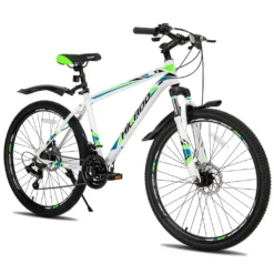 HILAND Mountainbike MTB 26 Zoll Shimano 21 Gang Jugendliche Herren Damen Fahrrad, Weiß