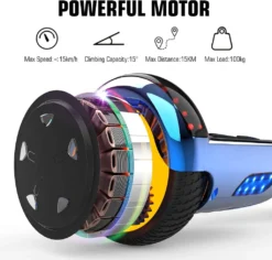 Hoverboard 6.5 Zoll - LED & Bluetooth & Tasche- Für Kinder Und Jugendliche - EU Sicherheitsstandard-Self Balance Scooter Elektroscooter Blau -Globbervi Verkaufe 295db18c170b1dd4774db9b510148ffc