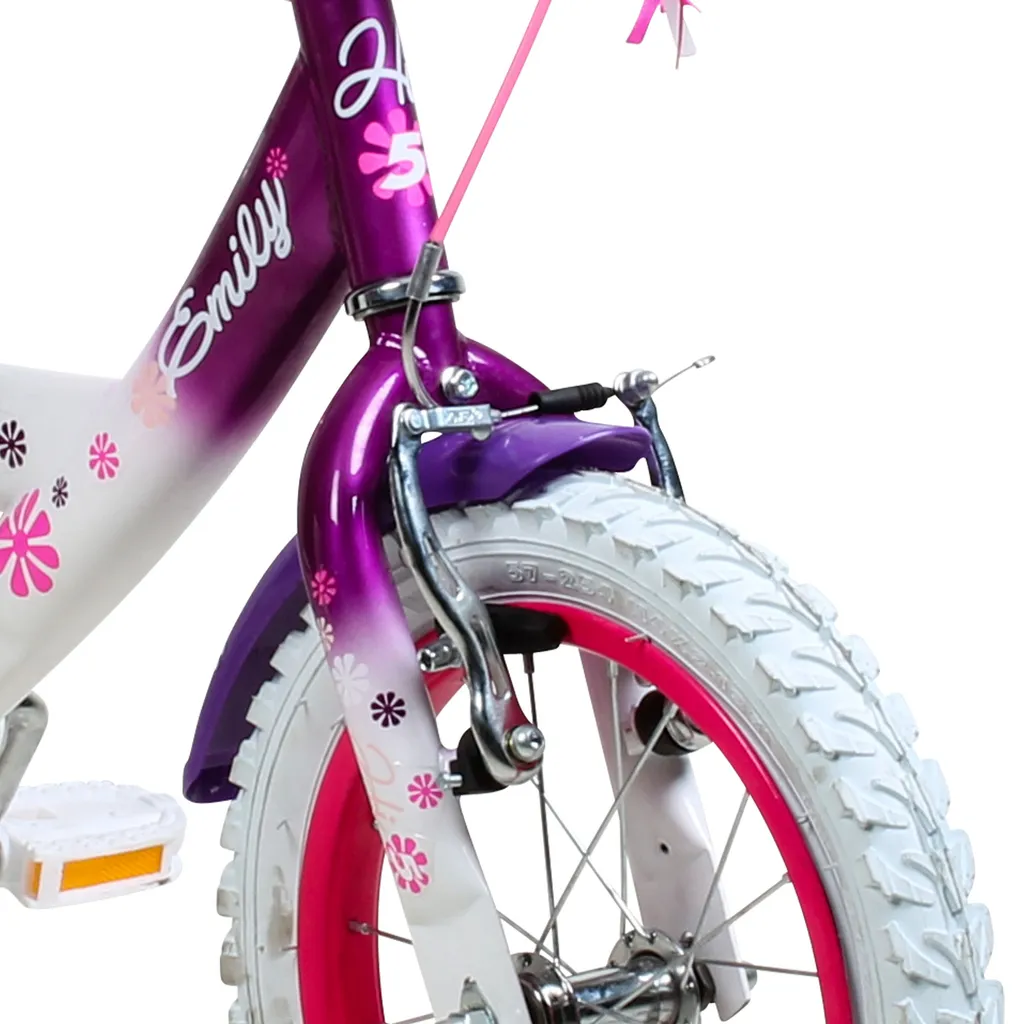 HI5FIVE Kinderfahrrad Emily Mit Rücktritt, Stützrädern Und Gepäckträger 14 Zoll 3 HI5FIVE Kinderfahrrad Emily Mit Rücktritt, Stützrädern Und Gepäckträger 14 Zoll – Bild 3