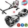 Mega Motion-6.5 Zoll- Hoverboard Mit HoverKart Gokart, Self Balance Scooter Mit Bluetooth- LED Lights Elektroscooter, Skateboard Für Jugendliche Und Kinder
