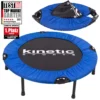 Fitness Trampolin Ø 91cm, TEST BILD TOP MARKE, Indoor Minitrampolin, Sprungtraining, Smart Jumping Workout, Platzsparend Faltbar, Bis 100kg, KINETIC SPORTS