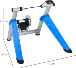 HOMCOM Rollentrainer Fahrradtrainer Heimtrainer Mit 8-Stufen-Widerstand Magnetbremse Für 650C, 700C/26"-29" Stahl Blau 77 X 56 X 47,5 Cm -Globbervi Verkaufe 2b228e33e03a5daff2ccc101e74e8bee