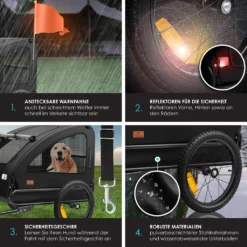 KESSER® Hundeanhänger Boxer 2-in-1 Hundebuggy Fahrradanhänger Groß Ca. 250L Volumen - Inkl. Fahne Und Tasche - 600D Oxford Canvas, Klappbar SmartSpace Concept, Maximale Belastbarkeit: 45kg, Farbe:Schwarz 12 KESSER® Hundeanhänger Boxer 2-in-1 Hundebuggy Fahrradanhänger Groß Ca. 250L Volumen - Inkl. Fahne Und Tasche - 600D Oxford Canvas, Klappbar SmartSpace Concept, Maximale Belastbarkeit: 45kg, Farbe:Schwarz -Globbervi Verkaufe 2b6a6275024f5a26f93eaced57aea4f6