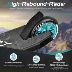 COSTWAY Stunt Scooter Trick Roller Bis 100KG Belastbar Freestylescooter Tretroller Kickscooter Ideal Für Anfänger & Fortgeschrittene -Globbervi Verkaufe 2b7ae5c5738833533447ea7185d9b960