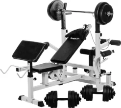 MOVIT Kraftstation PRO, Multifunktionsbank Homegym Hantelbank Heimtrainingsgerät