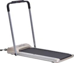 HOMCOM Elektrisches Laufband Mit LCD Display, Faltbares Fitnessgerät, 1-10 Km/h, Stahl, Schwarz, 70 X 128 X 116 Cm