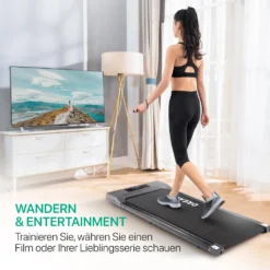 DREAVER® S310 - Elektrisches Laufband Für Zuhause O. Büro - Sehr Leises Walking Pad - Arbeitsplatz Laufband Bis 6km/h, Kleines Schreibtisch-Laufband Mit LED-Display, Rollen, Nur 23kg, Energiesparend -Globbervi Verkaufe 2c47797f836d73c02bd6783e386302ae