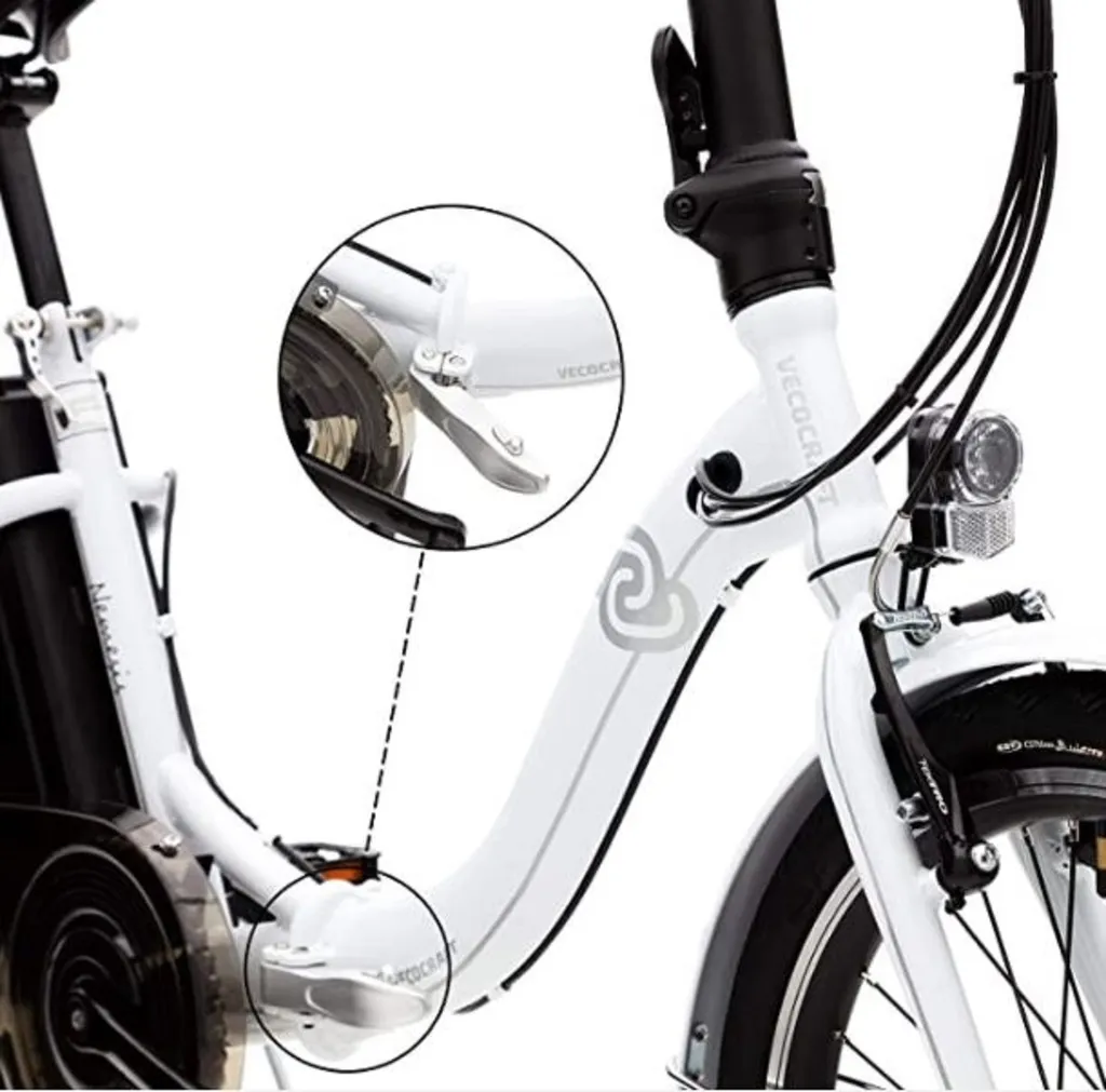 VecoCraft Nemesis City E-bike Faltrad Weiß 7,8 Ah 5 VecoCraft Nemesis City E-bike Faltrad Weiß 7,8 Ah – Bild 5