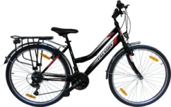 Talson City-Fahrrad 26 Zoll, 21-GG-Shimano-Schaltung Mit Beleuchtung Und Gepäckträger, Farbe Schwarz -Globbervi Verkaufe 2ddae595384532bc1fce90bd18e14acc