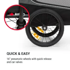 Klarfit Husky Race Fahrrad-Hundeanhänger,ca. 282 L Volumen,Material: 600D Oxford Canvas Mit Wasserdichter PVC-Beschichtung,SmartSpace Concept: Faltbar,maximale Belastbarkeit: 40 Kg - Rot -Globbervi Verkaufe 2fa2e99ea90c5faac76ef4bd40266e1e