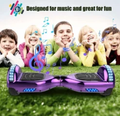 Hoverboard 6,5 LED Mit Bluetooth|die Tasche |LED| Leistungsstarkem 2*350W Motor Chrome Lila Flash Selbstausgleichender Elektroroller Mit Blinkt Elektroscooter Skateboard Segway Neues Modell Spielzeug Und Geschenk Für Kinder -Globbervi Verkaufe 2ff6c38949d5d5e9af1a8a0c899c2920