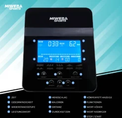 Miweba Sports Profi Ergometer ME500, 14 Kg Schwungrad, App Kompatibel, Tablethalterung, Bluetooth, LCD Display, Pulsmesser Inkl. Pulsgurt, Trimmrad Bis 150 Kg, Fitnessbike, Heimtrainer, Fahrrad -Globbervi Verkaufe 302323de7ecffef7ab3fd582b9e8d0e7
