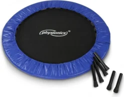 Physionics® Fitness Trampolin - Durchmesser Ø 96 Cm, Indoor Und Outdoor, Max: 100 KG, Mit Randabdeckung - Kindertrampolin, Gartentrampolin, Mini Trampolin, Klappbar -Globbervi Verkaufe 313de81556371945c125dd9fdba06d0f
