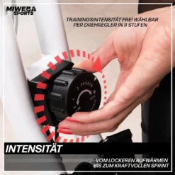 Miweba Sports Profi Heimtrainer MX100, X-Bike Klappbar Faltbar, App Steuerung, Tablethalterung, Zugbandsystem, Handpulssensoren, Komfortsitz, Cardio, Fitnessbike, Heimtrainer, Fahrrad (Schwarz/Weiß) -Globbervi Verkaufe 32974f4585ade01c55dde2248f060cb0