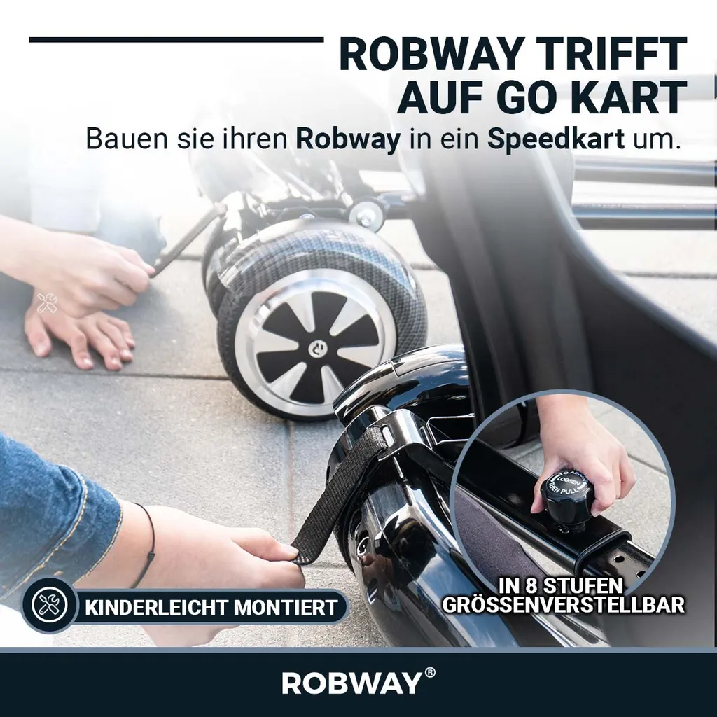 Robway Universal Hoverseat Hover Board Sitz E-Balance Speedkart Hoverkart (Schwarz) 3 Robway Universal Hoverseat Hover Board Sitz E-Balance Speedkart Hoverkart (Schwarz) – Bild 3