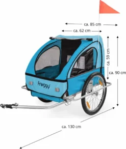 FROGGY Kinder Fahrradanhänger Mit Federung + 5-Punkt Sicherheitsgurt Radschutz Anhänger Für 1 Bis 2 Kinder Design Sky 21 FROGGY Kinder Fahrradanhänger Mit Federung + 5-Punkt Sicherheitsgurt Radschutz Anhänger Für 1 Bis 2 Kinder Design Sky -Globbervi Verkaufe 33db1a8ea4c92a0adce548170490a801