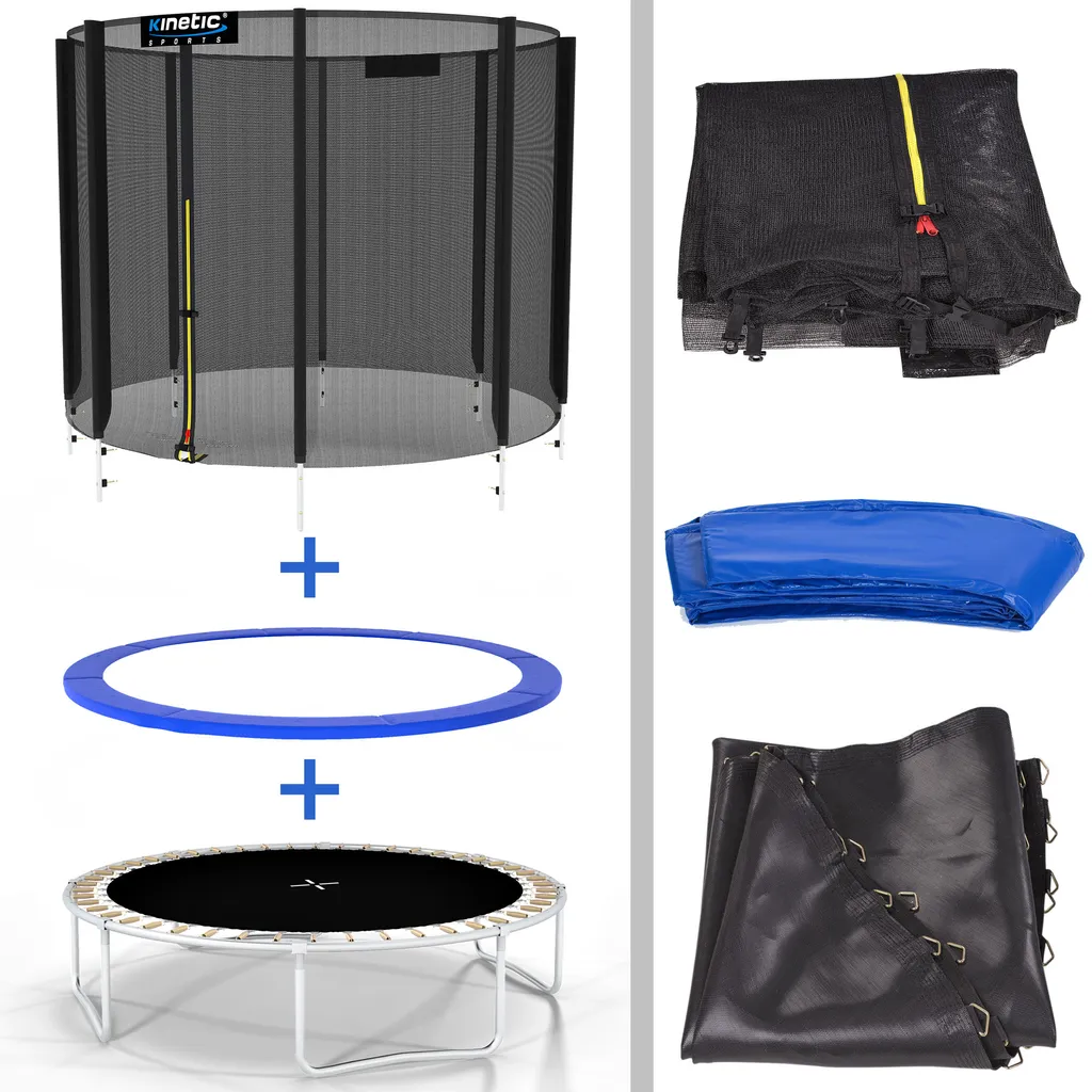 Kinetic Sports Outdoor Gartentrampolin Ø 305 Cm, TPLS10, Inklusive Sprungtuch Aus USA-Mesh +Sicherheitsnetz +Rand- U. Regen-Abdeckung +Leiter, Bis Zu 160kg, , UV-beständig, BLAU 6 Kinetic Sports Outdoor Gartentrampolin Ø 305 Cm, TPLS10, Inklusive Sprungtuch Aus USA-Mesh +Sicherheitsnetz +Rand- U. Regen-Abdeckung +Leiter, Bis Zu 160kg, , UV-beständig, BLAU – Bild 6