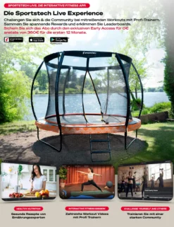 SPORTSTECH HTX500 Trampolin Outdoor Ø 244/305 Cm | Kindertrampoline Garten | Bis 100/120 Kg + Sicherheitsnetz | Outdoor Spielzeug Mit Cooler Sprungmatte & Wassersprinkler | Komplettset Für Draußen - SP_HTX500_8ft_244 -Globbervi Verkaufe 35e62a787b4532ecd6af868eca376cf4