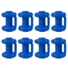 Kinetic Sports Trampolin 8X Endkappen | Universal Netzhaltekappen Abschlusskappen Für Netzstangen Mit Innenliegendem Netz | Set 8 Stück | Ø 25 Mm | Blau