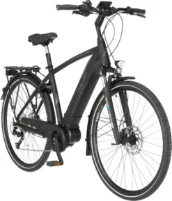 FISCHER E-Bike Pedelec Trekking VIATOR 4.1i Herren, Rahmenhöhe 50 Cm, 28 Zoll, Akku 504 Wh, Mittelmotor, Kettenschaltung, LCD Display, Schwarz
