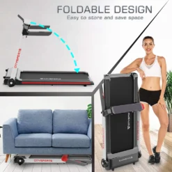 Elektrisches Laufband Mit Handtuch Klappbar Laufband Für Zuhause 15 Km/h Motorisiertes Laufband Mit LED Touchscreen & Fernbedienung -Elektrisches Fitnessgerät Bis 120kg -Globbervi Verkaufe 39e80b432075031bc532ef70f1583ca8