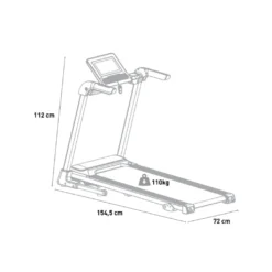 Leonardo Teela Home Gym Digitales Klappbares Elektrisches Fitness-LaufbandHöhe (cm): 112, Breite (cm): 154, Tiefe (cm): 720, Zusammensetzung: STEEL, PP, Modelle: TEELA, Länge (cm): 720 -Globbervi Verkaufe 39f7d6af72a8353aedf8c360a484ad42