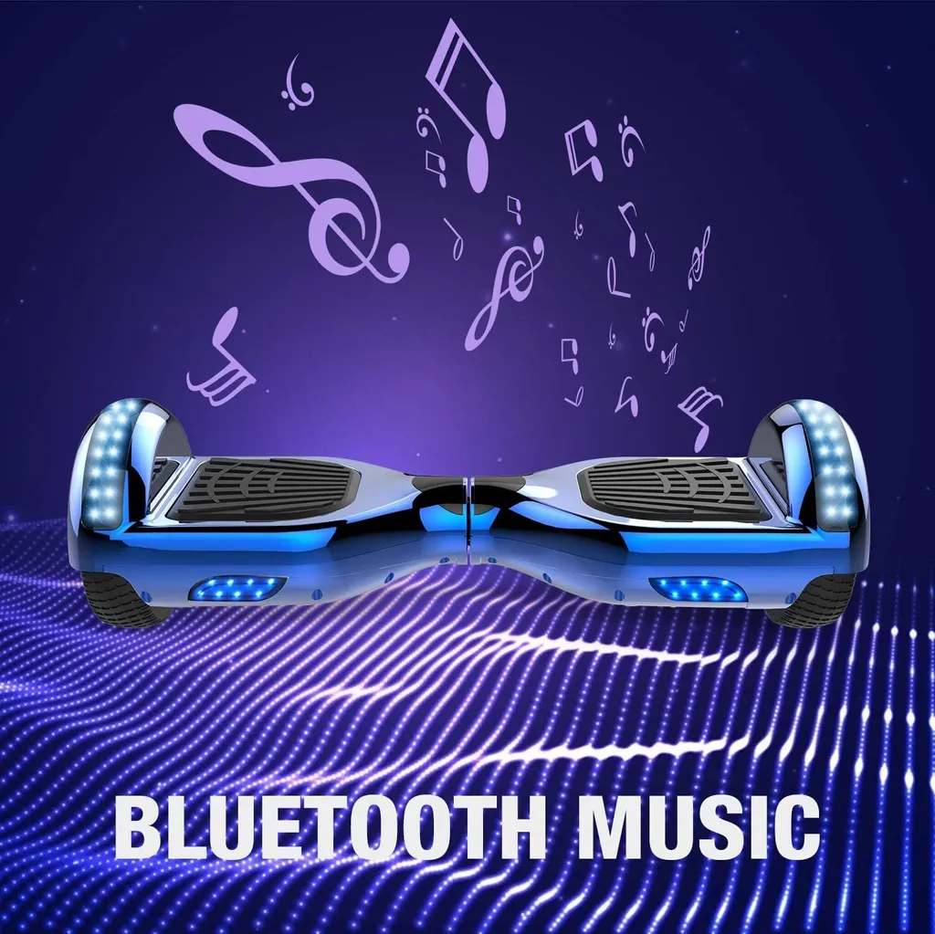Hoverboard Electric Scooter 6.5 ″ Zweimotoren 2-Rad-Selbstausgleich-Rollerplatine Hover Mit LED-Leuchten Bluetooth. 4 Hoverboard Electric Scooter 6.5 ″ Zweimotoren 2-Rad-Selbstausgleich-Rollerplatine Hover Mit LED-Leuchten Bluetooth. – Bild 4