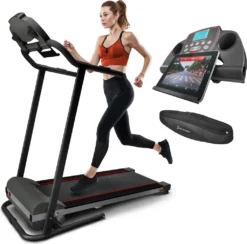 Sportstech F10 Laufband Mit Smartphone App Steuerung, Pulsgurt Inklusive, Selbstschmiersystem, Bluetooth, 1PS, 10 KM/H, Für Geh- Und Lauftraining Mit 13 Programmen – Kompakt Klappbar Verstaubar, Hydraulik-Unterstützung Beim Absenken -Globbervi Verkaufe 3aeccbcc3cf6b740bb121d377f450a84