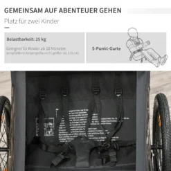 HOMCOM Kinderanhänger Fahrradanhänger Mit Aufbewahrungstasche Kinderwagen Mit Mesh-Tür Fahne Klappbarer Kinderanhänger 2 In 1 Design Metall Oxford Schwarz 160 X 83 X 96 Cm 13 HOMCOM Kinderanhänger Fahrradanhänger Mit Aufbewahrungstasche Kinderwagen Mit Mesh-Tür Fahne Klappbarer Kinderanhänger 2 In 1 Design Metall Oxford Schwarz 160 X 83 X 96 Cm -Globbervi Verkaufe 3b407ef69e4d63658b030c02f55bd75e