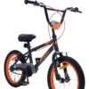 Amigo Danger - Kinderfahrrad Für Jungen - 16 Zoll - Mit Handbremsen Und Lenkerpolster - BMX Fahrrad - Ab 4-6 Jahre - Schwarz/orange