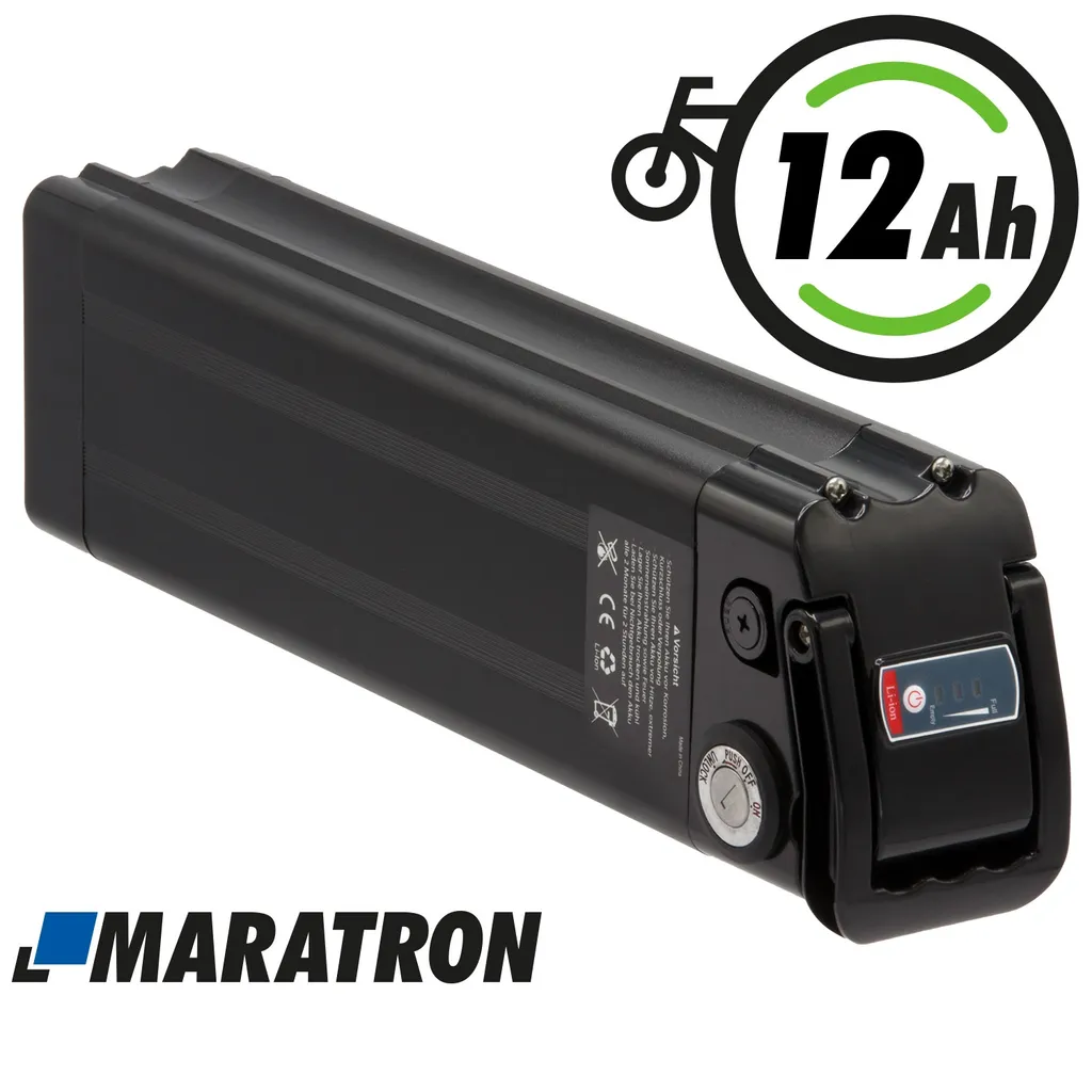 Komplett-Set: Maratron Akku 36V (37V) 12Ah 432Wh SilverFish Schwarz Mit Ladegerät Und Halterung 2 Komplett-Set: Maratron Akku 36V (37V) 12Ah 432Wh SilverFish Schwarz Mit Ladegerät Und Halterung – Bild 2