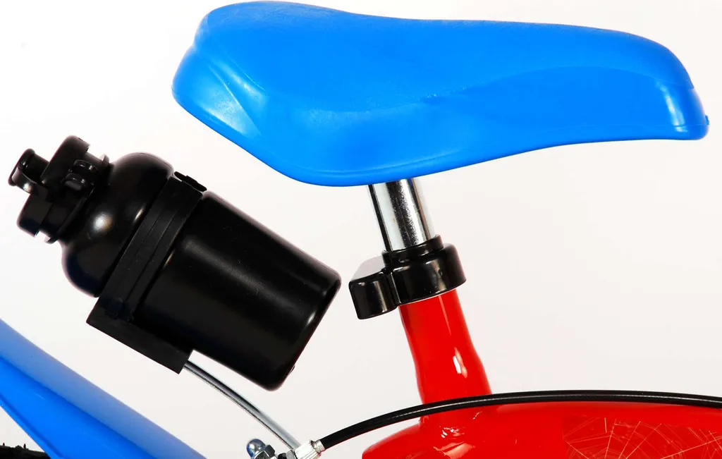 Kinderfahrrad Marvel Spider-Man 14 Zoll Rot/Blau Mit 2 Felgenbremsen, Stützrädern, Trinkflasche 6 Kinderfahrrad Marvel Spider-Man 14 Zoll Rot/Blau Mit 2 Felgenbremsen, Stützrädern, Trinkflasche – Bild 6