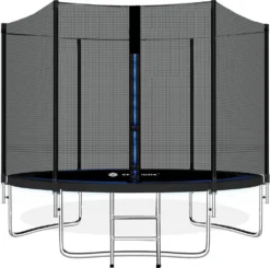 Trampolin Mit Sicherheitsnetz 305 Cm 6 Pfosten Sprungmatte Federabdeckung Trampolinleiter -Globbervi Verkaufe 3e84e15dffbfa881ab01bfc4b27c3a82