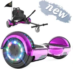 6,5 Zoll Hoverboard Mit Sitz Hoverkart GO-Kart,Geschenk Für Kinder Und Erwachsene Bluetooth-Lautsprecher