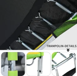Merax Trampolin Outdoor Gartentrampolin Ø 213 Cm Kindertrampolin Inkl. Leiter, Rutsche, Sicherheitsnetz Und Sprungtuch, Randabdeckung & Zubehör, Grün -Globbervi Verkaufe 427d90853d9f1812e060b003d913eb15