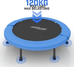 Physionics® Fitness Trampolin - Durchmesser Ø 96 Cm, Indoor Und Outdoor, Max: 100 KG, Mit Randabdeckung - Kindertrampolin, Gartentrampolin, Mini Trampolin, Klappbar -Globbervi Verkaufe 43a1621f9cc9d8657cad64a0150fe9f3
